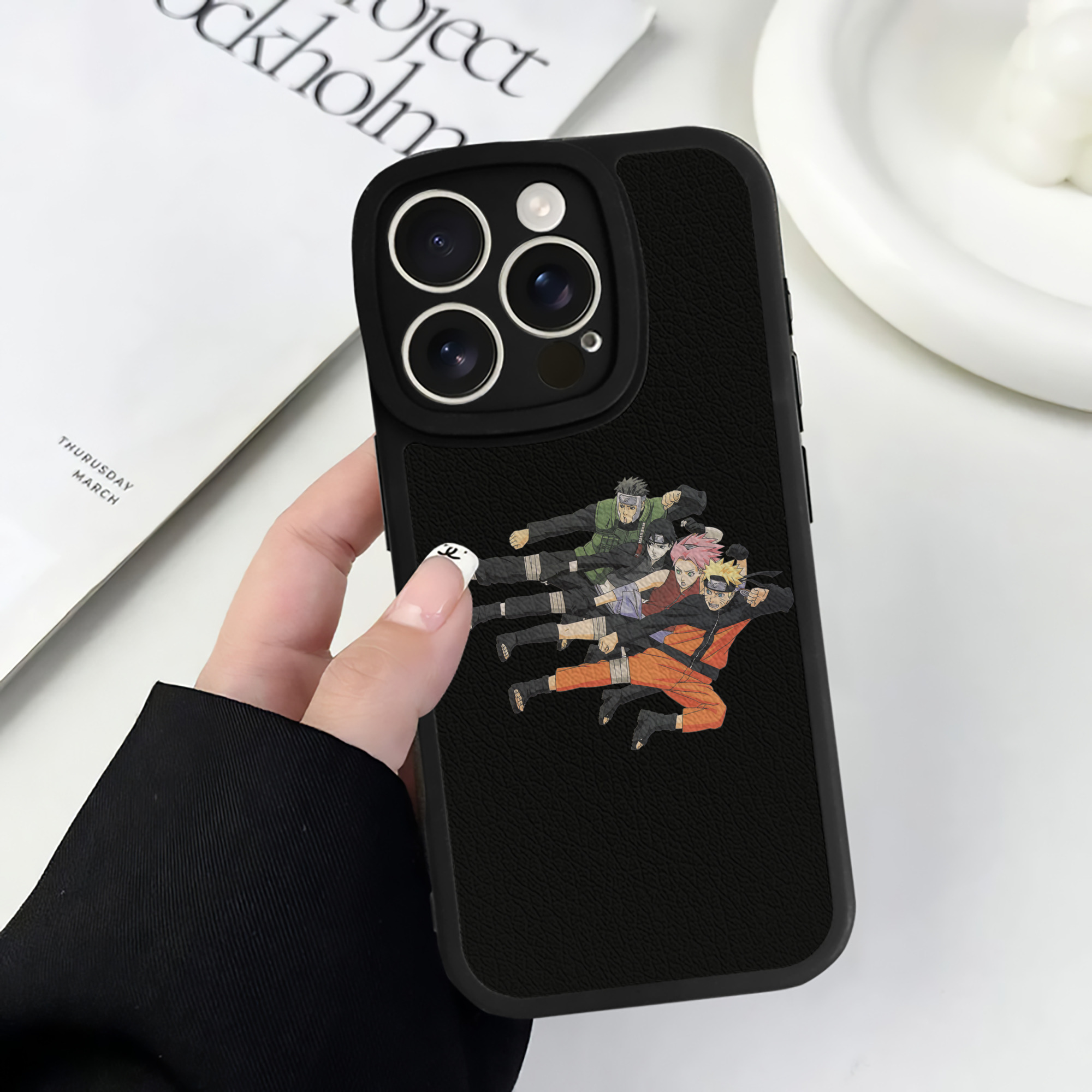 （画像用） NARUTO -ナルト- うずまき ナルト Uzumaki Naruto 【iPhone 16シリーズ対応】シリコンスマホケース（レザー調） 材質：シリコン